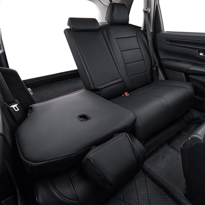 EKR Honda CR-V 2023-2026 seat covers, waterproof faux leather, custom full set, black.