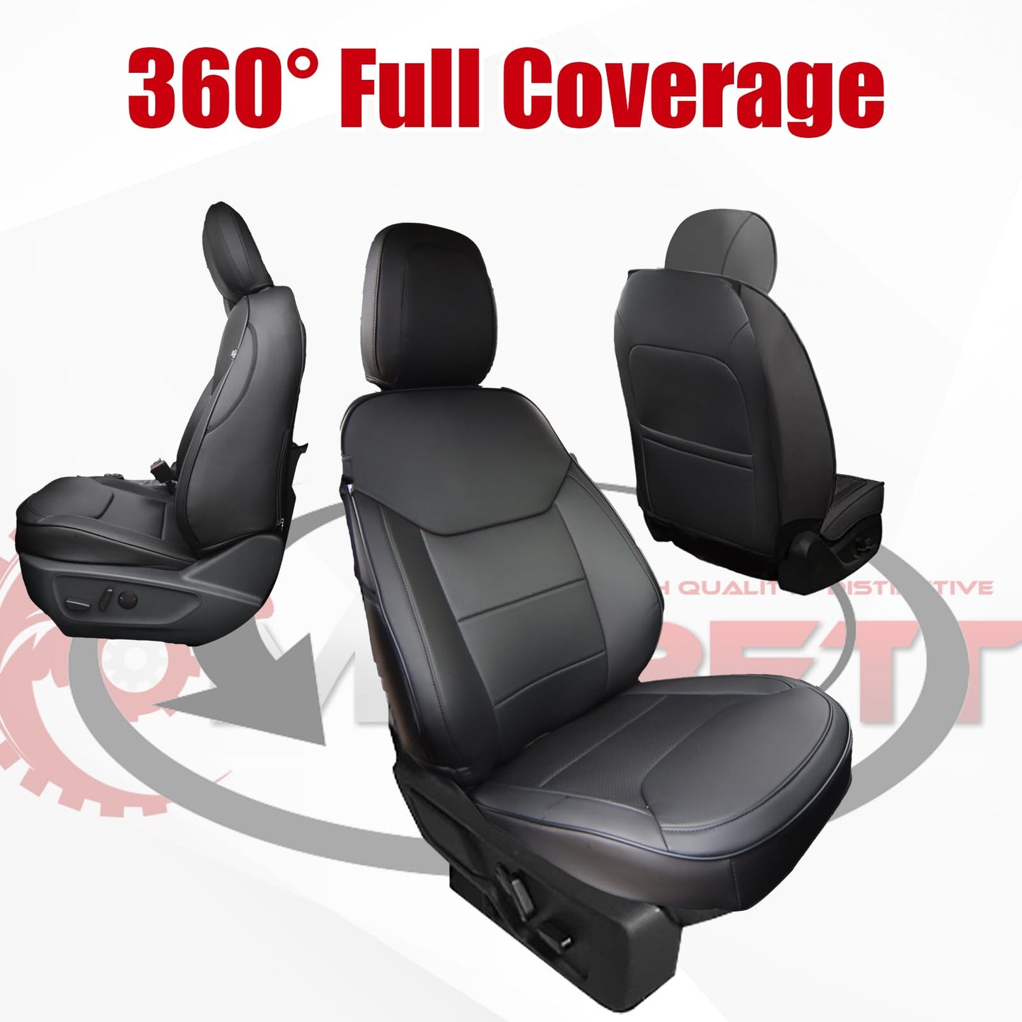 Mabett Ford Maverick seat covers 2022-2026, PU leather, full interior protection, black.