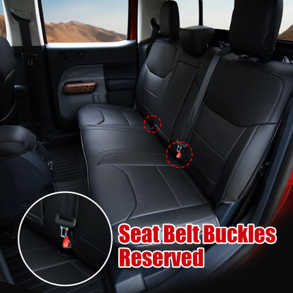 Mabett Ford Maverick seat covers 2022-2026, PU leather, full interior protection, black.