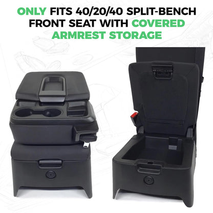 RIDEPOSH Silverado/Sierra leather covers, Crew Cab full set with jump seat cover, black.