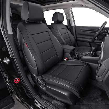 EKR Honda CR-V 2023-2026 seat covers, waterproof faux leather, custom full set, black.