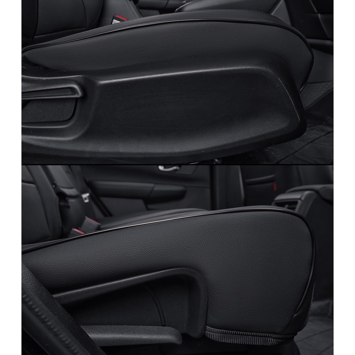 EKR Honda CR-V 2023-2026 seat covers, waterproof faux leather, custom full set, black.