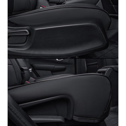 EKR Honda CR-V 2023-2026 seat covers, waterproof faux leather, custom full set, black.