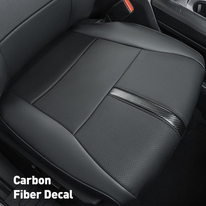 DiffCar Ford F-150 2015-2026 leather waterproof seat covers, SuperCrew/CrewCab, black.