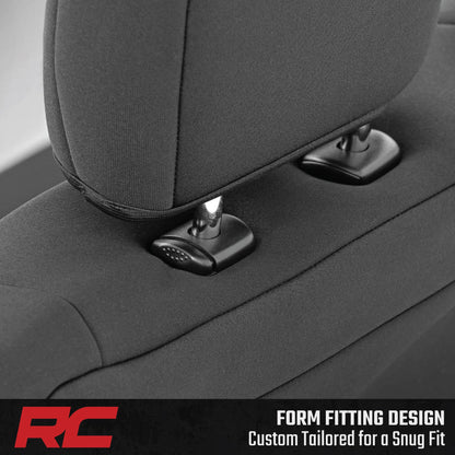 Rough Country Ford F-150/F-250/F-350 2015-2026 neoprene seat covers, Crew Cab full set.